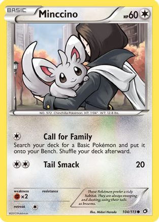 Minccino 104/113 - Legendary Treasures Reverse Holofoil - Common