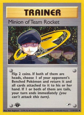 Minion of Team Rocket 113/132 - Gym Heroes 1st Edition