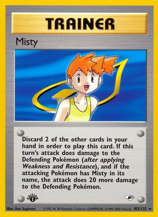 Misty 102/132 - Gym Heroes 1st Edition