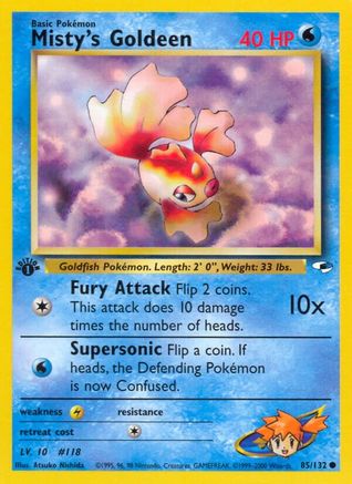 Misty's Goldeen 085/132 - Gym Heroes 1st Edition - Common
