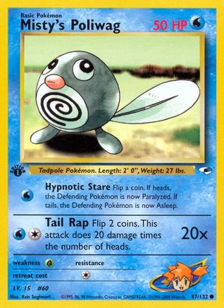 Misty's Poliwag 087/132 - Gym Heroes 1st Edition - Common