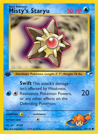 Misty's Staryu 090/132 - Gym Heroes 1st Edition - Common