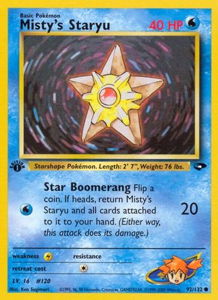 Misty's Staryu 92/132 - Gym Challenge Unlimited