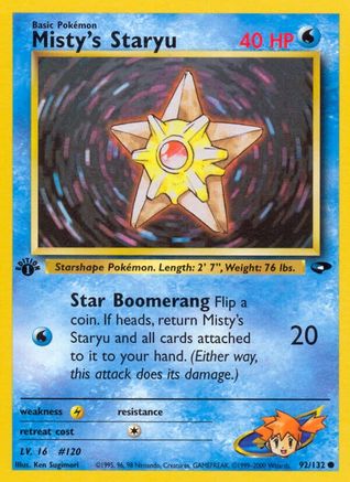 Misty's Staryu 092/132 - Gym Challenge 1st Edition - Common