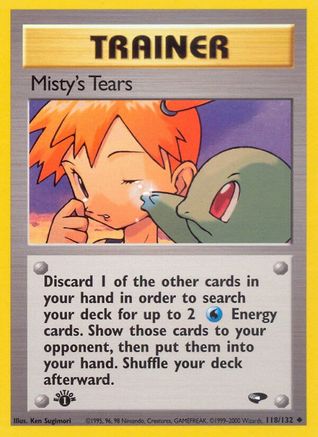 Misty's Tears 118/132 - Gym Challenge 1st Edition