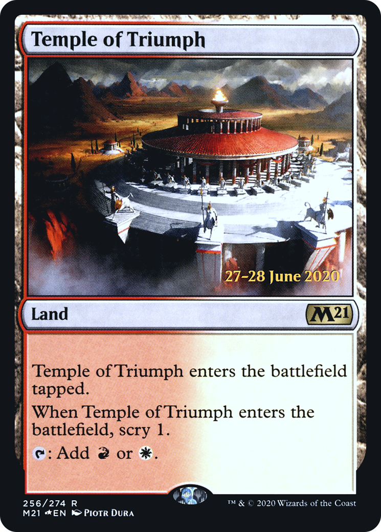 Temple of Triumph (PRE-256S) - Core Set 2021 Promos (Prerelease) Foil