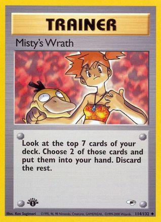 Misty's Wrath 114/132 - Gym Heroes 1st Edition