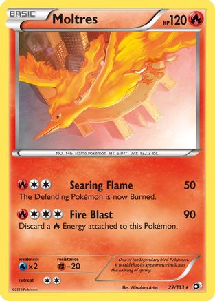 Moltres 022/113 - Legendary Treasures Reverse Holofoil - Holo Rare