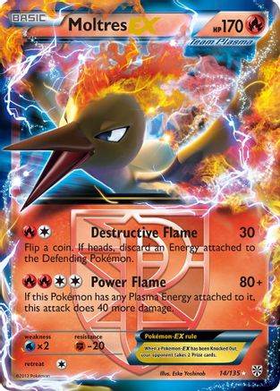 Moltres EX (Team Plasma) (14/135) - Plasma Storm Holofoil - Ultra Rare