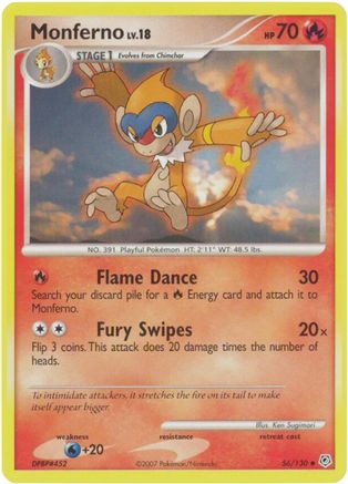 Monferno (56/130) - Diamond and Pearl Reverse Holofoil - Uncommon