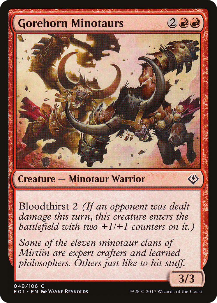 Gorehorn Minotaurs (E01-049) - Archenemy: Nicol Bolas