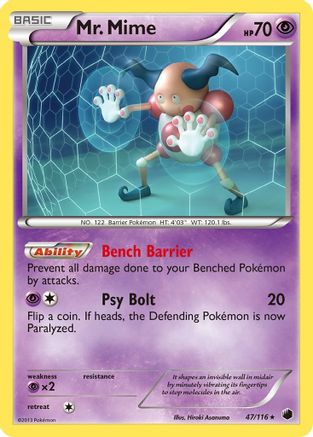 Mr. Mime (47/116) - Plasma Freeze Reverse Holofoil - Rare