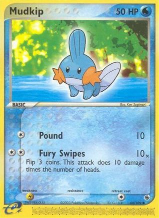 Mudkip 060/109 - Ruby and Sapphire Reverse Holofoil - Common