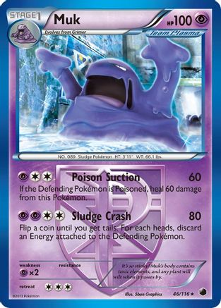 Muk (Team Plasma) (46/116) - Plasma Freeze Reverse Holofoil - Rare