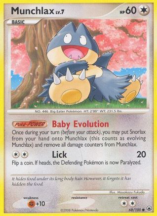 Munchlax (68/100) - Majestic Dawn Reverse Holofoil - Common