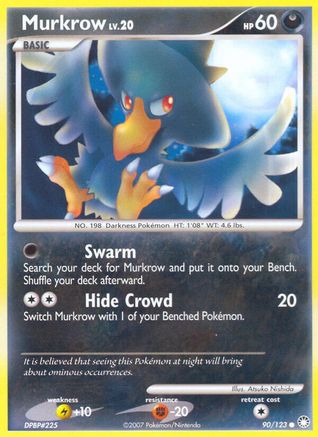 Murkrow 90/123 - Mysterious Treasures Reverse Holofoil