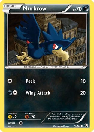 Murkrow 72/124 - Dragons Exalted Reverse Holofoil