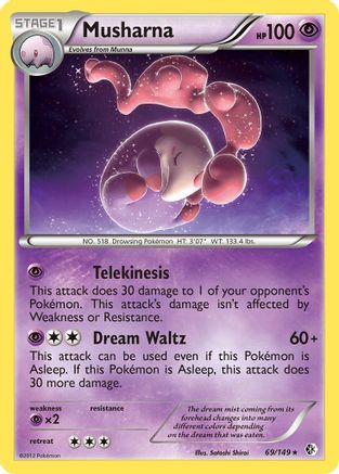 Musharna - 069/149 - Boundaries Crossed Reverse Holofoil