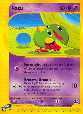 Natu 080/144 - Skyridge Reverse Holofoil - Common