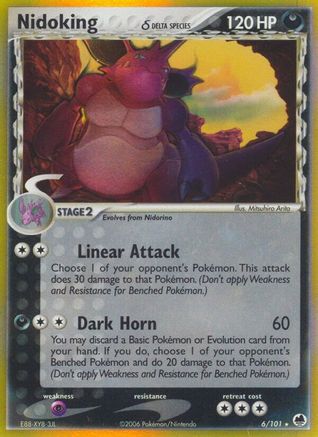 Nidoking (Delta Species) - 006/101 - Dragon Frontiers Reverse Holofoil