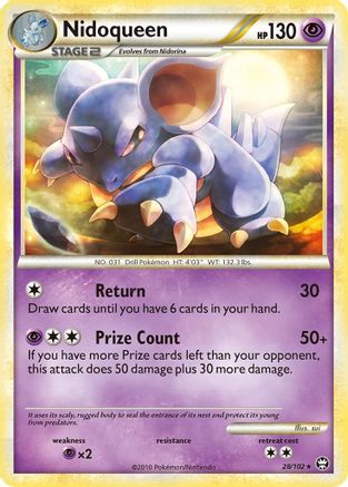 Nidoqueen - 028/102 - Triumphant Reverse Holofoil