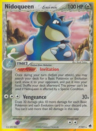 Nidoqueen (Delta Species) 007/101 - Dragon Frontiers Reverse Holofoil - Holo Rare