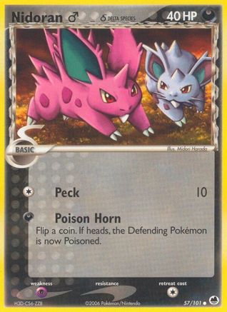 Nidoran M (Delta Species) - 057/101 - Dragon Frontiers Reverse Holofoil