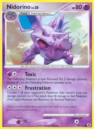 Nidorino - 074/111 - Rising Rivals Reverse Holofoil