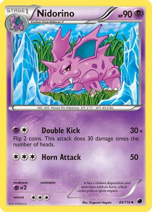 Nidorino (44/116) - Plasma Freeze Reverse Holofoil - Uncommon