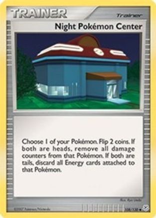 Night Pokemon Center (108/130) - Diamond and Pearl Reverse Holofoil - Uncommon