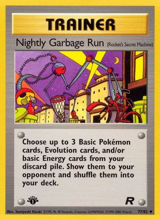Nightly Garbage Run (Rocket's Secret Machine) 077/082 - Team Rocket 1st Edition - Uncommon