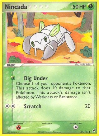 Nincada 067/107 - Deoxys Reverse Holofoil - Common