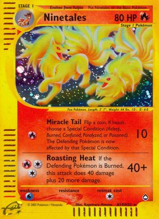 Ninetales (H19)  - Aquapolis Holofoil