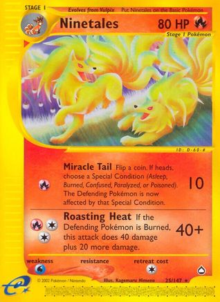 Ninetales 025/147 - Aquapolis Normal - Rare