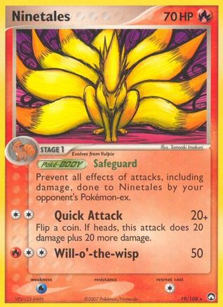 Ninetales 019/108 - Power Keepers Reverse Holofoil - Rare