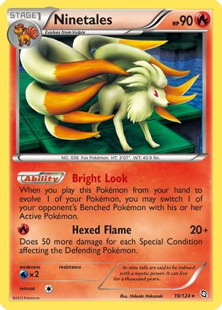 Ninetales 19/124 - Dragons Exalted Reverse Holofoil