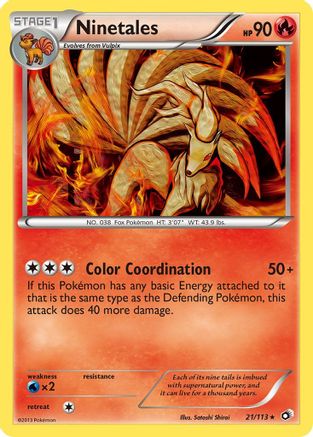 Ninetales 021/113 - Legendary Treasures Reverse Holofoil - Rare
