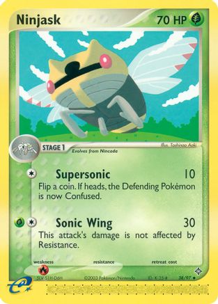 Ninjask 038/97 - Dragon Reverse Holofoil - Uncommon
