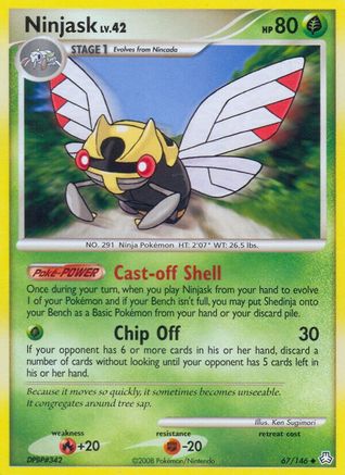 Ninjask (67/146) - Legends Awakened Reverse Holofoil - Uncommon