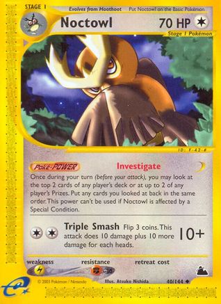 Noctowl 040 - Skyridge Reverse Holofoil - Uncommon
