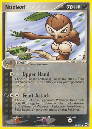 Nuzleaf 045/101 - Hidden Legends Reverse Holofoil - Uncommon