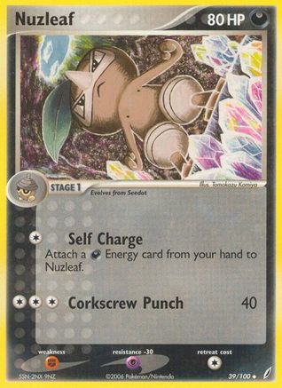 Nuzleaf - 039/100 - Crystal Guardians Reverse Holofoil