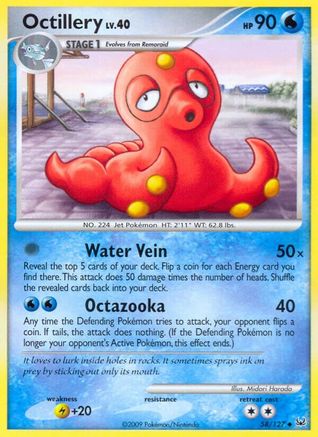 Octillery 058 - Platinum Reverse Holofoil - Uncommon