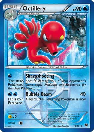 Octillery (Team Plasma) (19/101) - Plasma Blast Reverse Holofoil - Uncommon
