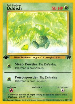 Oddish 063/082 - Team Rocket 1st Edition - Common