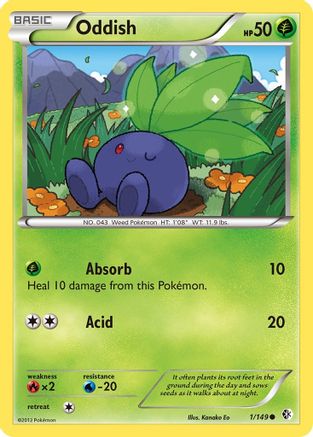 Oddish - 001/149 - Boundaries Crossed Reverse Holofoil