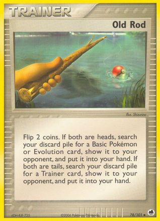 Old Rod 078 - Dragon Frontiers Reverse Holofoil - Uncommon