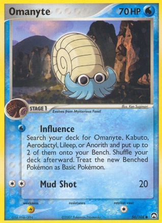 Omanyte - 056/108 - Power Keepers Reverse Holofoil