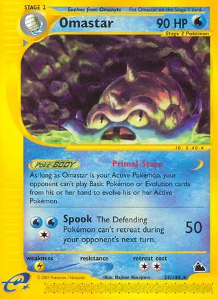 Omastar 023 - Skyridge Reverse Holofoil - Rare
