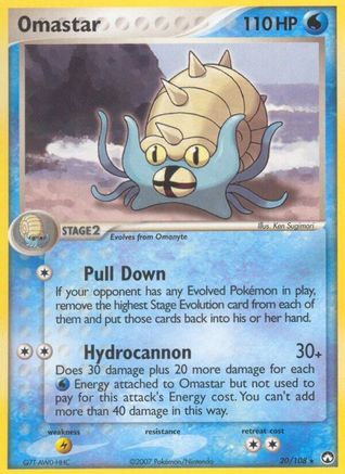 Omastar - 020/108 - Power Keepers Reverse Holofoil